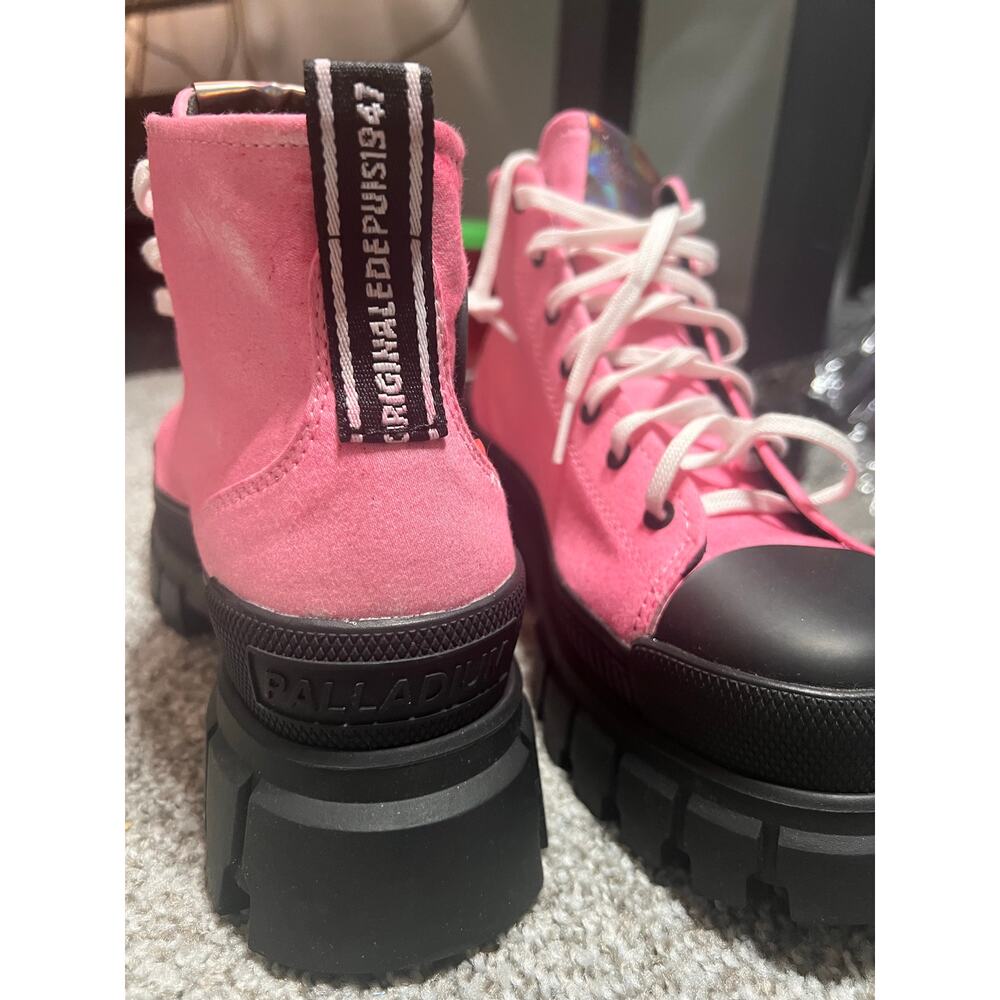 Palladium Revolt Hi Textile Pink Size 8.5 NWOB - Picture 6 of 7